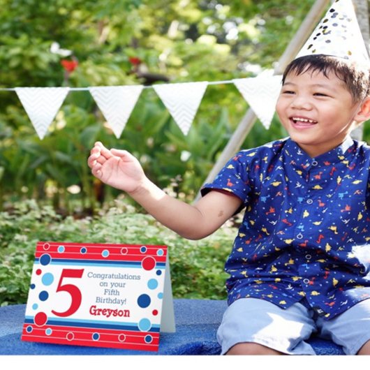 Fünfte Geburtstagskarte Personalisiert! Karte