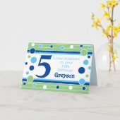 Fünfte Geburtstagskarte Personalisiert! Karte (Gelbe Blume)