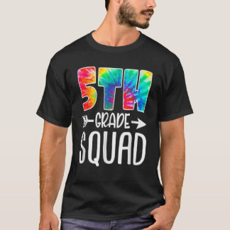 Fünfte Gefärbte Krawatte des Squad bis zum Schulle T-Shirt