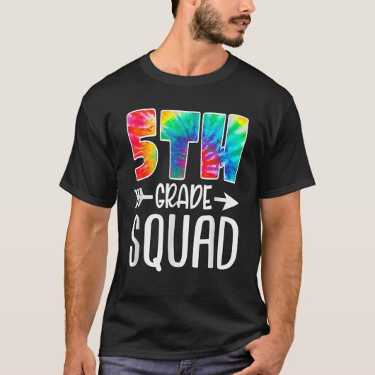 Fünfte Gefärbte Krawatte des Squad bis zum Schulle T-Shirt (Vorderseite)