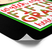 FÜNFTE GRADE HIER KOMME ICH lustig niedlich Poster (Ecke)