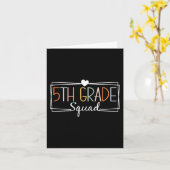 Fünfte Grade Squad Lehrer Kinder 5. Klasse Zurück Karte (Gelbe Blume)