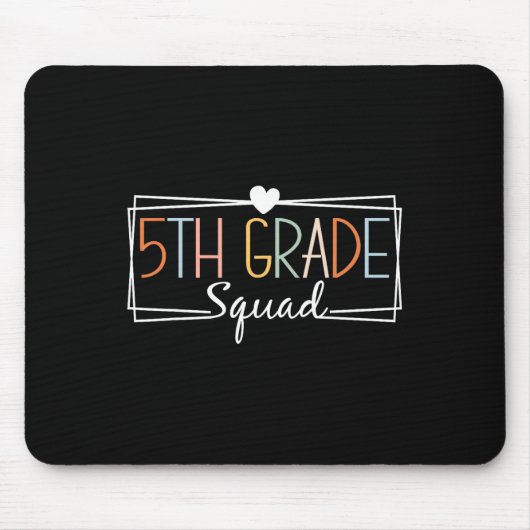 Fünfte Grade Squad Lehrer Kinder 5. Klasse Zurück Mousepad (Vorne)