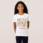 "Fünfte Grade Vibe" Groovy Zurück in die Schule T-Shirt (Vorne ganz)