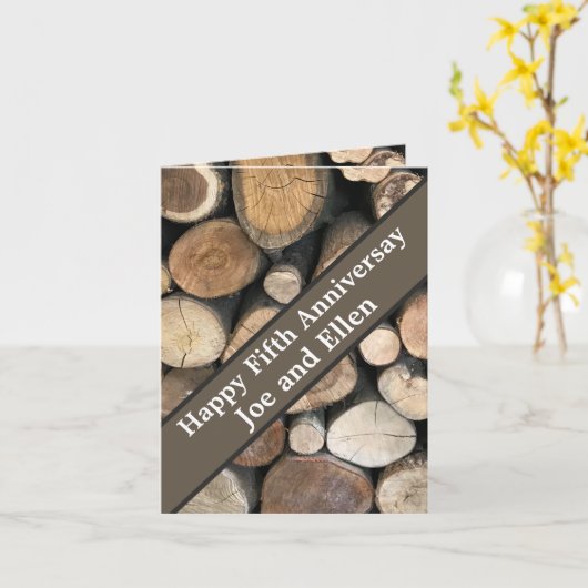 Fünfte Hochzeit Jahrestag bearbeitet Karte (Gelbe Blume)