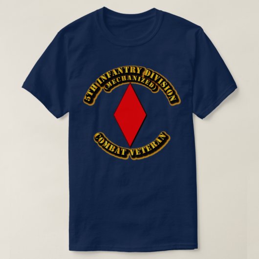 Fünfte Infanterieabteilung Kampf Veteran T-Shirt (Design vorne)