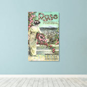 Fünfte jährliche Rose Festival Werbung Leinwanddruck (Insitu (Holzboden))