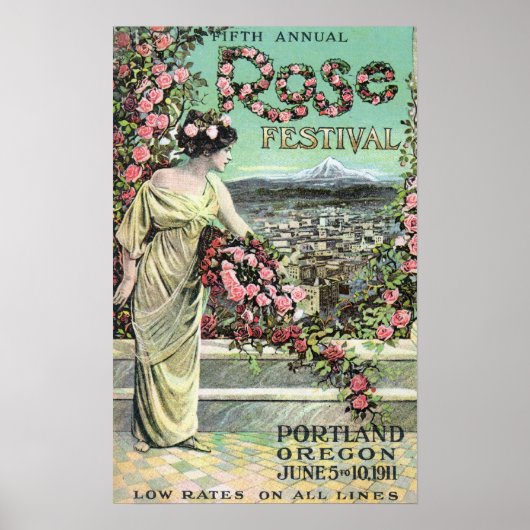 Fünfte jährliche Rose Festival Werbung Poster (Vorne)