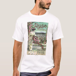Fünfte jährliche Rosen-Festival-Anzeige T-Shirt