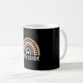 Fünfte Klasse Boho Regenbogen Leopard Zurück zur S Kaffeetasse (VorderseiteRechts)