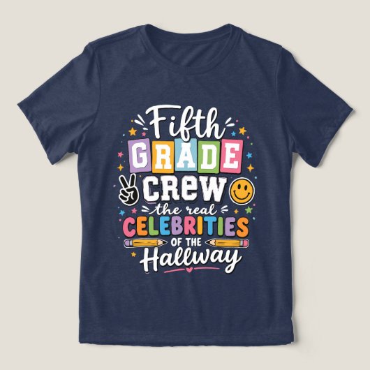 Fünfte-Klasse-Crew Tri-Blend Shirt (Design Vorderseite)