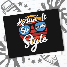 Fünfte Klasse erster Tag 5. Klasse zurück zur Schu Postkarte