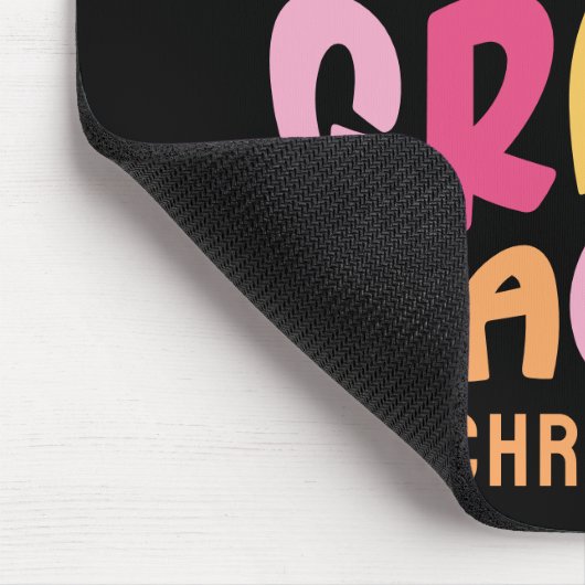 Fünfte Klasse Lehrer Farbiger Text Mousepad (Ecke)