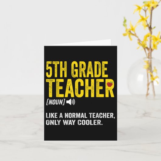 Fünfte Klasse Lehrer Fünfte Klasse Definition Karte (Gelbe Blume)