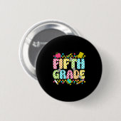 Fünfte Klasse Lehrer Student Groovered zurück Button (Vorne & Hinten)