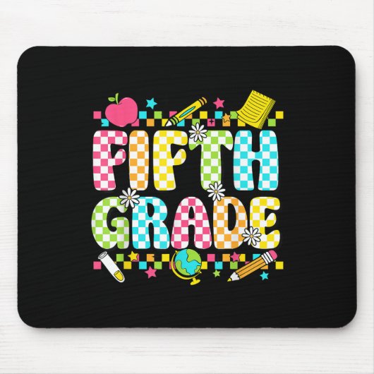 Fünfte Klasse Lehrer Student Groovered zurück Mousepad (Vorne)