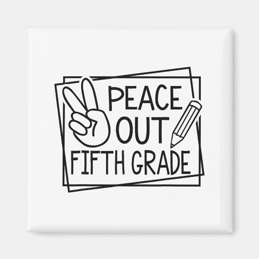 Fünfte Klasse letzten Schulsommertag Magnet (Vorne)