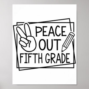 Fünfte Klasse letzten Schulsommertag Poster