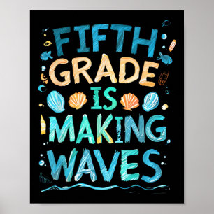 Fünfte Klasse macht Wellen zurück zu den Schulkind Poster