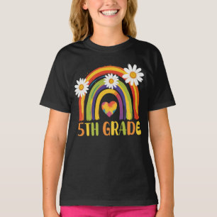 Fünfte Klasse Regenbogen Zurück zur Schule 5. Klas T-Shirt
