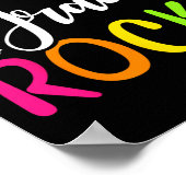 Fünfte Klasse Rocks Team 5. Klasse Lehrer Poster (Ecke)