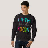 Fünfte Klasse Rocks Team 5. Klasse Lehrer Sweatshirt (Vorne ganz)