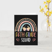 Fünfte Klasse Squad Boho Rainbow Back to School Te Karte (Gelbe Blume)