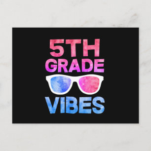Fünfte Klasse Vibes Erster Schultag Ankündigungspostkarte
