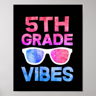 Fünfte Klasse Vibes Erster Schultag Poster