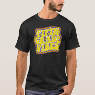 Fünfte Klasse Vibes Rückkehr zur Schule 5. Gra T-Shirt