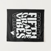 Fünfte Klasse Vibes zurück zur Schule Wandteppich (Vorderseite (Horizontal))