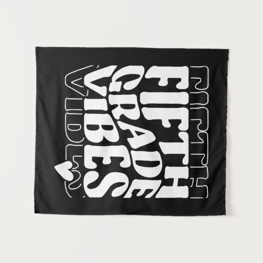 Fünfte Klasse Vibes zurück zur Schule Wandteppich (Vorderseite (Horizontal))