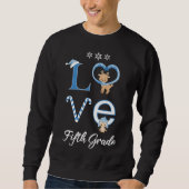 Fünfte Klasse Weihnachtslehrer Einschnitt Sweatshirt (Vorderseite)