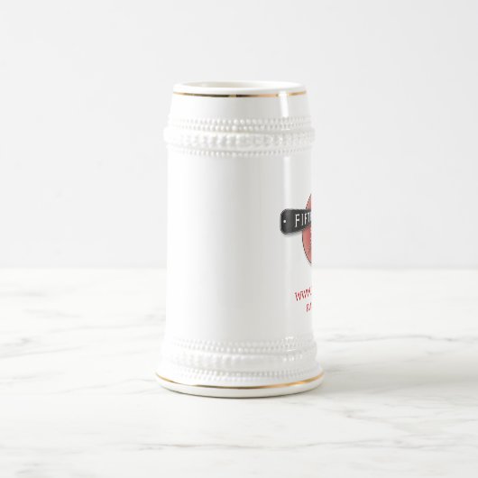 Fünfte Straße RadioStein Bierglas (Mittel)