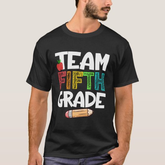 Fünfte Stufe des Lehrerteams Fünfte Lehrer Schüler T-Shirt (Vorderseite)