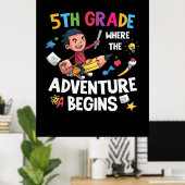 Fünfte Stufe, in der das Abenteuer beginnt Poster (Heimbüro)