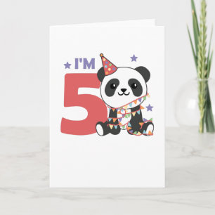 Fünfter Geburtstag Panda Für Kinder 5 Jahre Karte