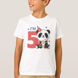 Fünfter Geburtstag Panda für Kinder 5 Jahre T - Sh T-Shirt