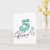 Fünfter Geburtstagskarte Karte (Gelbe Blume)