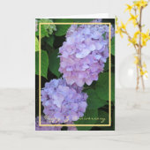 Fünfter Hochzeitstag wünscht Lila Hydrangeas Karte (Gelbe Blume)