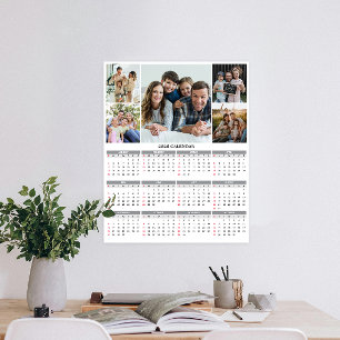 Fünfter Kalender für benutzerdefinierte Fotos 2026 Poster