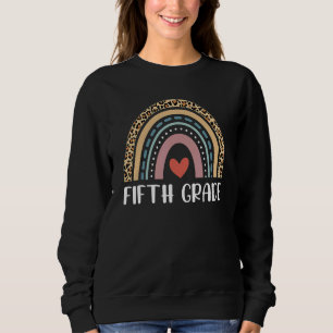 Fünfter Leopard druckt zurück zum Regenbogen der S Sweatshirt
