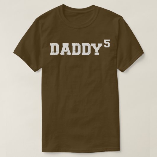 Fünfter Vater von fünf Kindervätern T-Shirt (Design vorne)