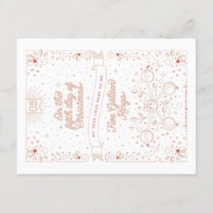 Fünfter Weihnachtstag / Weihnachtskarte Feiertagspostkarte