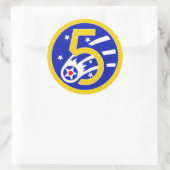 Fünftes Siegel der Luftwaffe Runder Aufkleber (Tasche)