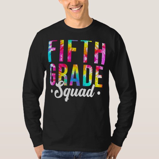 Fünftes Team der Squad Gefärbte Krawatte Fünfter L T-Shirt (Vorderseite)