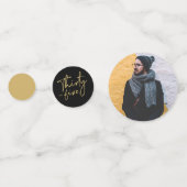 fünfunddreißig | Gold & Black 35. Geburtstagsparty Konfetti (Rückseiten)