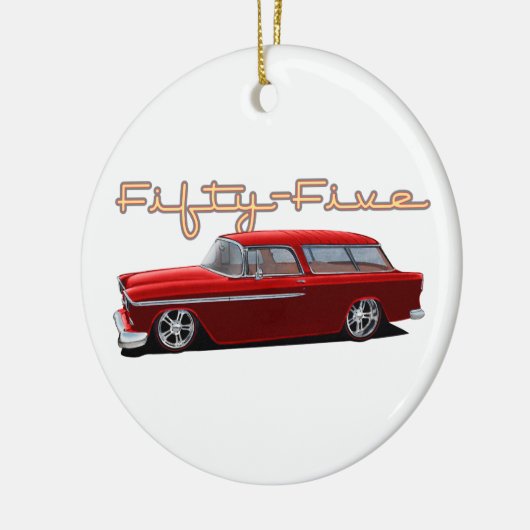 Fünfundfünfzig Wagen Keramik Ornament (Links)