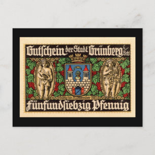 Fünfundsiebzig Pfennig 1921 Deutsche Note Postkarte