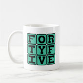 fünfundvierzig, Zahl 45 Kaffeetasse (Links)